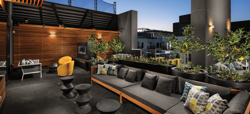 elegant and modern roof deck