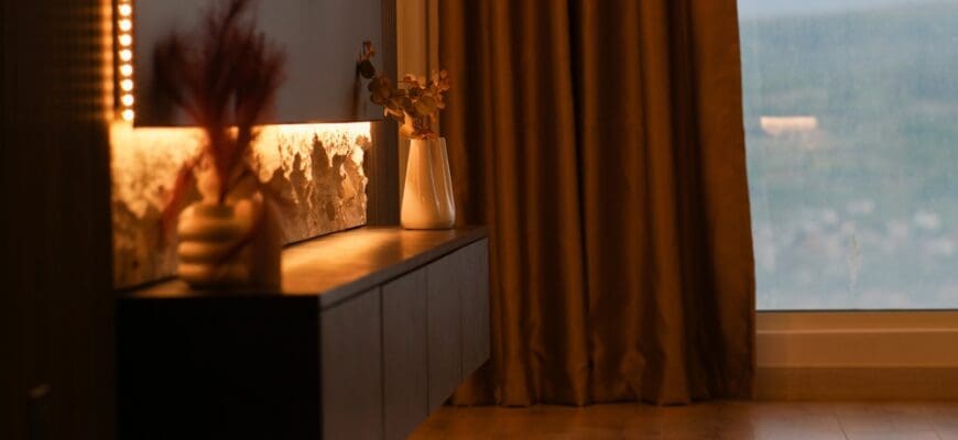 Modern,Floating,Tv,Media,Console,Dark,Room,Ambient,Led,Light
